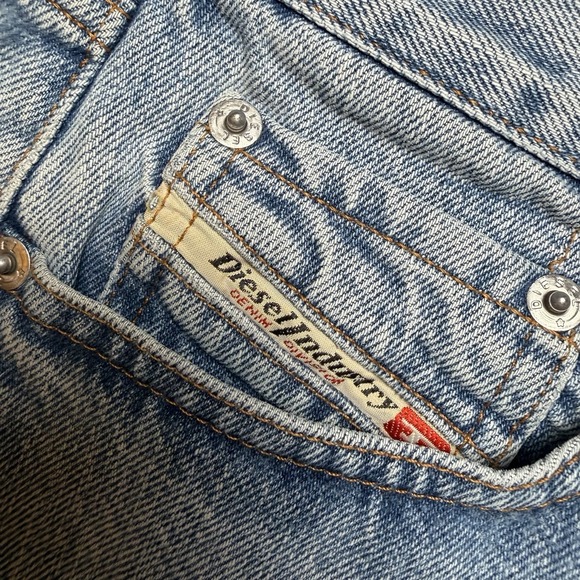 Diesel Luster Jeans Men 31x29 Blue Slim Fit Denim Light Wash Made in Italy Y2K - Picture 7 of 16